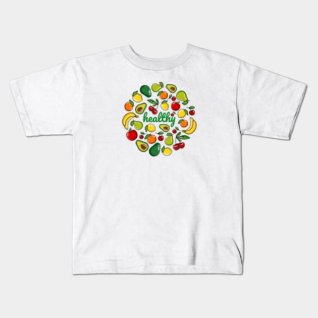 Fruit Healthy Kids T-Shirt by kui1981